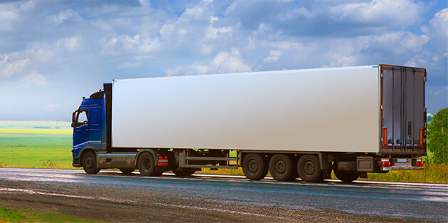 Reefer Truck on Highway